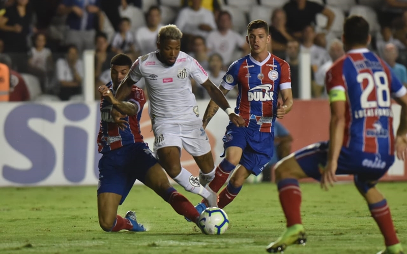Bahia perde para o Santos em jogo com anulação polemica do VAR