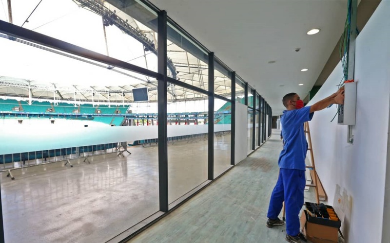 Com estrutura moderna, hospital de campanha da Arena Fonte Nova não irá impactar gramado
