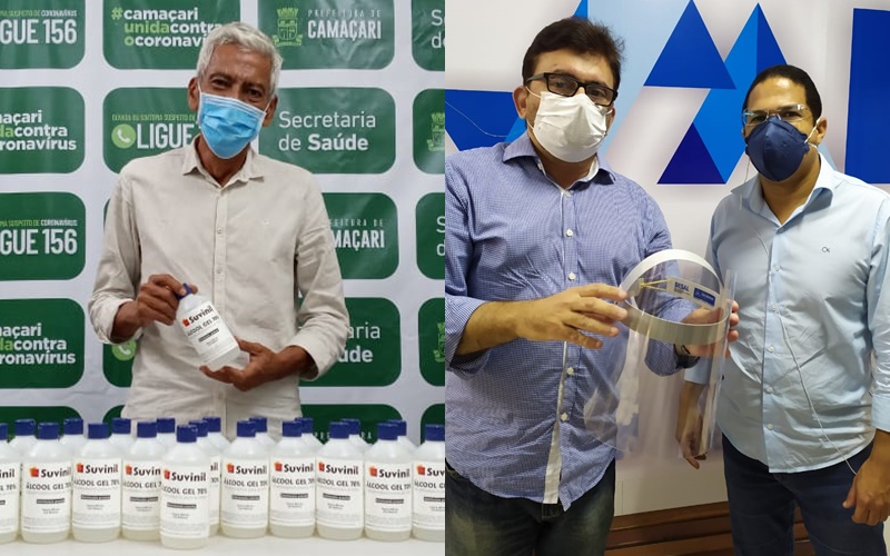 Coronavírus: governo municipal recebe doações de álcool gel e máscaras