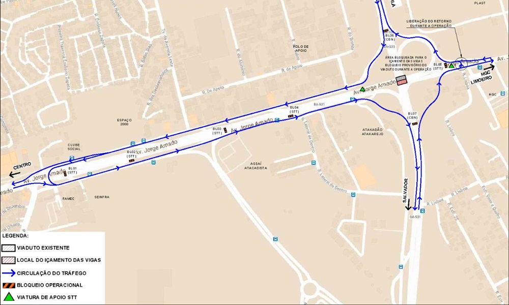 Trânsito será modificado no Viaduto do Trabalhador no próximo fim de semana