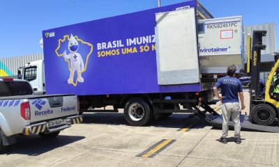 Bahia recebe 208.700 novas doses de vacinas contra o coronavírus nesta quarta-feira