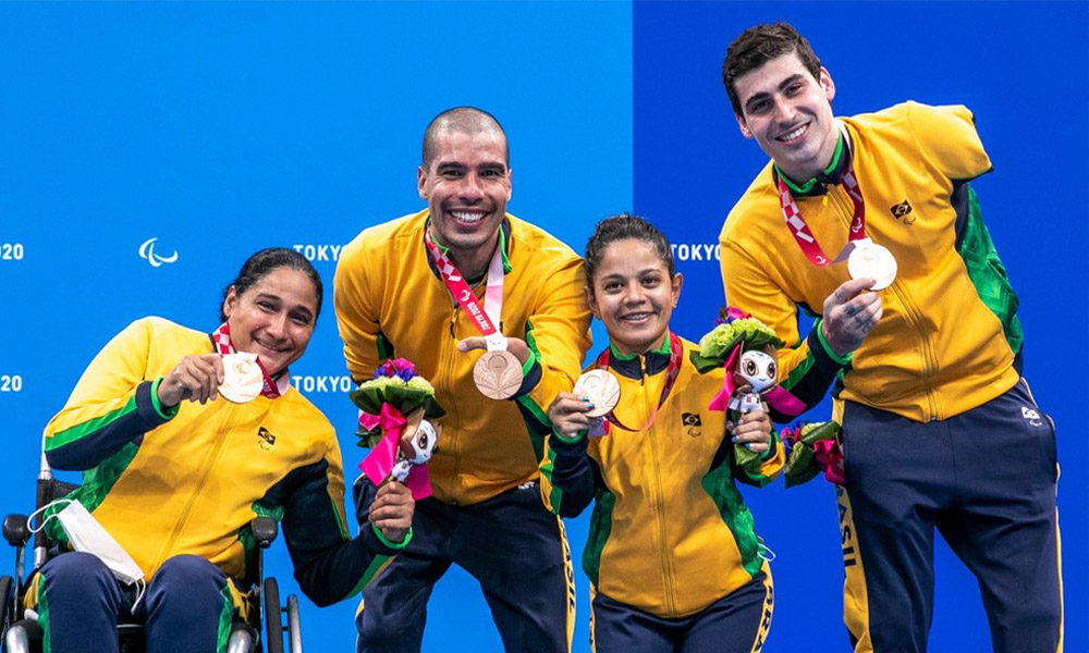 Brasil é bronze no revezamento 4x50 nas Paralimpíadas de Tóquio