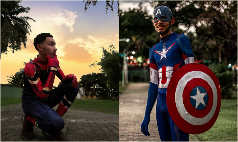 Matense se veste de super-herói para alegrar criançada durante a pandemia