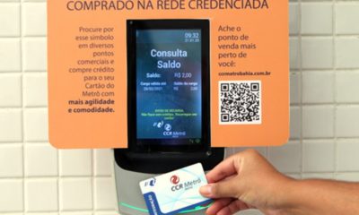 Cadastro e recarga para cartão da CCR Metrô Bahia agora podem ser feitos por aplicativo