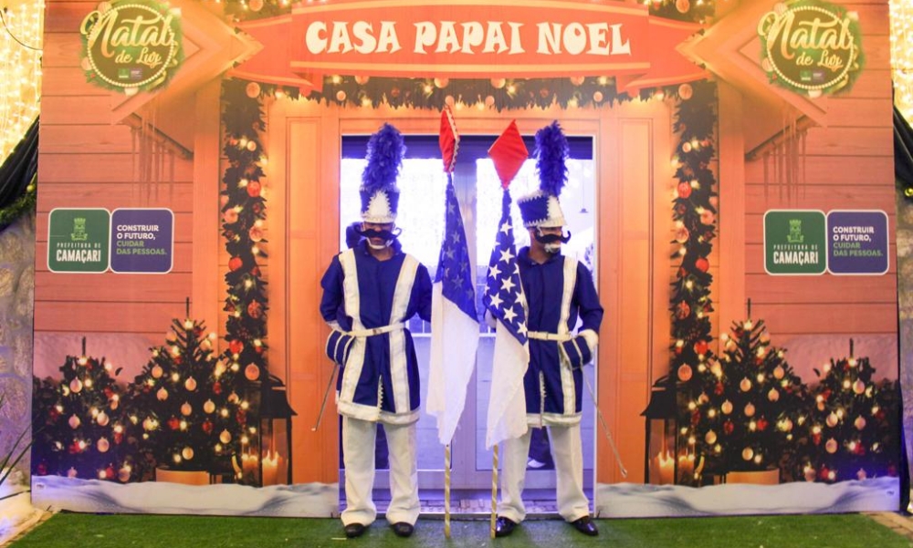 Decoração de Natal é inaugurada em Camaçari; Horto Florestal abriga a casa do Papai Noel