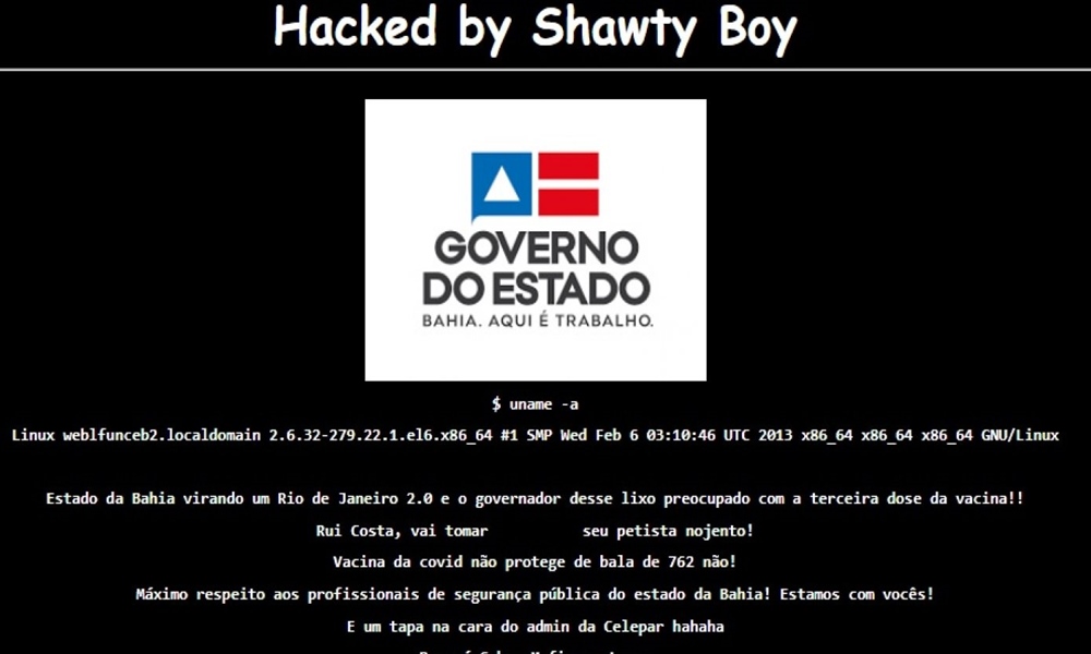 Site da SSP e mais 20 portais do Governo do Estado são hackeados e retirados do ar nesta quinta-feira