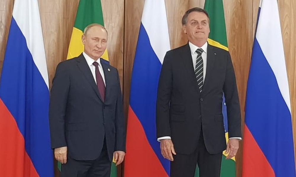 Bolsonaro se reúne com Vladimir Putin na tarde desta quarta-feira