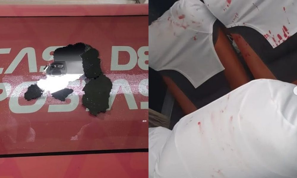 Ônibus do Bahia é atingido por bomba e jogadores ficam feridos