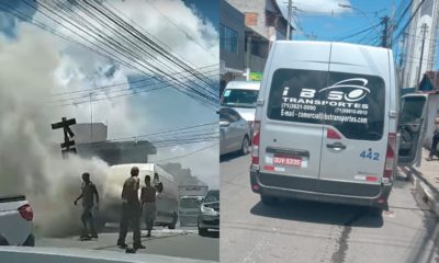 Vídeo: veículo pega fogo no bairro Parque Verde em Camaçari
