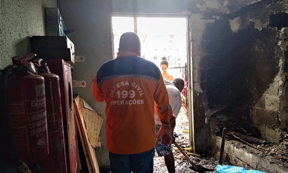 Após incêndio no Residencial Praia de Mutá, Defesa Civil alerta para cuidados no ambiente doméstico