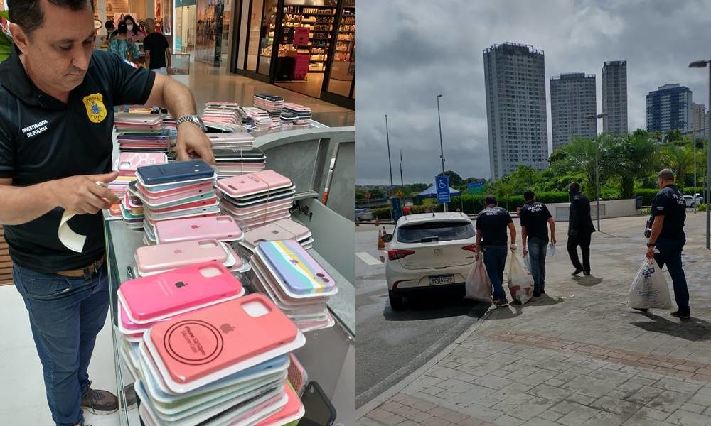 Operação Maçã Mordida: mais de mil produtos falsificados são apreendidos em shoppings de Salvador