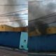 Incêndio destrói auditório e salas da Escola Carlos Drummond de Andrade em Dias d'Ávila