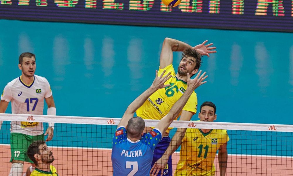 Brasil vence a segunda na Liga das Nações de vôlei masculino