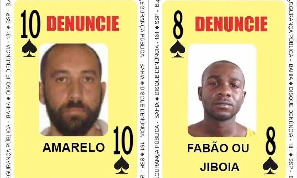Criminosos atuantes em Salvador e Simões Filho são inseridos no Baralho do Crime