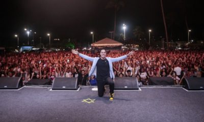 Cantor camaçariense Eric Carvalho anima público de 40 mil pessoas no Festival da Cultura Evangélica