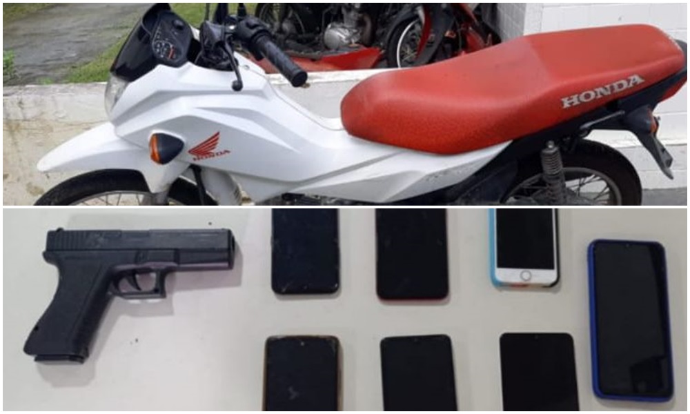 Polícia recupera moto roubada, prende assaltantes e receptador em Camaçari