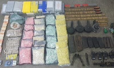 PM localiza 15 kg de cocaína, 22 mil pastilhas de ecstasy, munições, granadas, carregadores e dinheiro