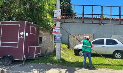 Prefeitura remove 214 peças publicitárias irregulares em Vila de Abrantes
