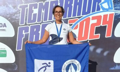 Atleta baiana Patrícia Brito bate recorde no primeiro Concurso Master de Natação em Salvador