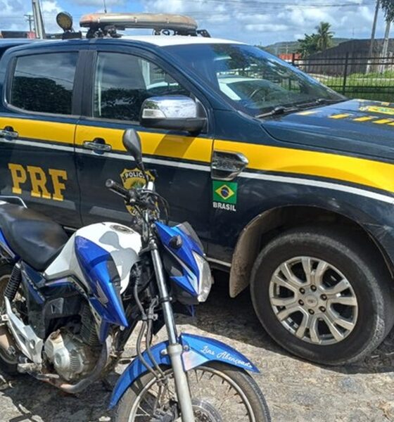 Moto roubada em Lauro de Freitas é recuperada pela PRF em Alagoinhas