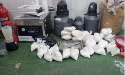 Polícia desmonta laboratório de drogas e apreende mais de 100 kg de cocaína em Monte Gordo