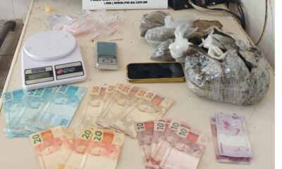 Polícia prende homem com tabletes de maconha, balanças e dinheiro em Pojuca