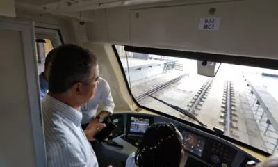 Rui Costa faz viagem teste de novo trecho do metrô até Águas Claras/Cajazeiras