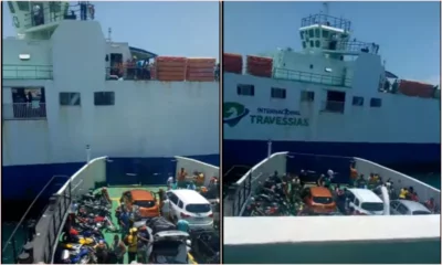 Embarcações do ferry-boat colidem no Terminal de Bom Despacho