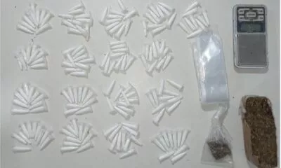 Suspeito de tráfico é detido com 169 pinos de cocaína e porções de maconha em Camaçari